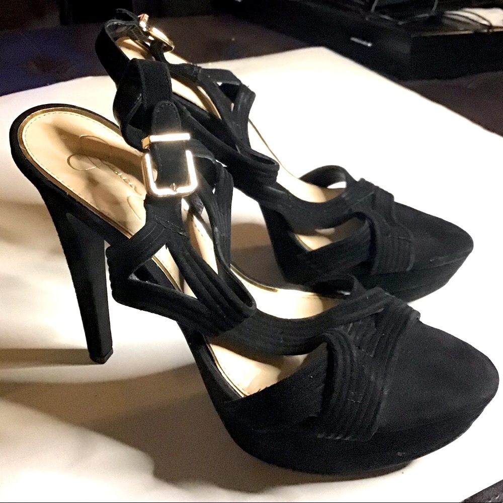 Black Suede Jessica Simpson Heels